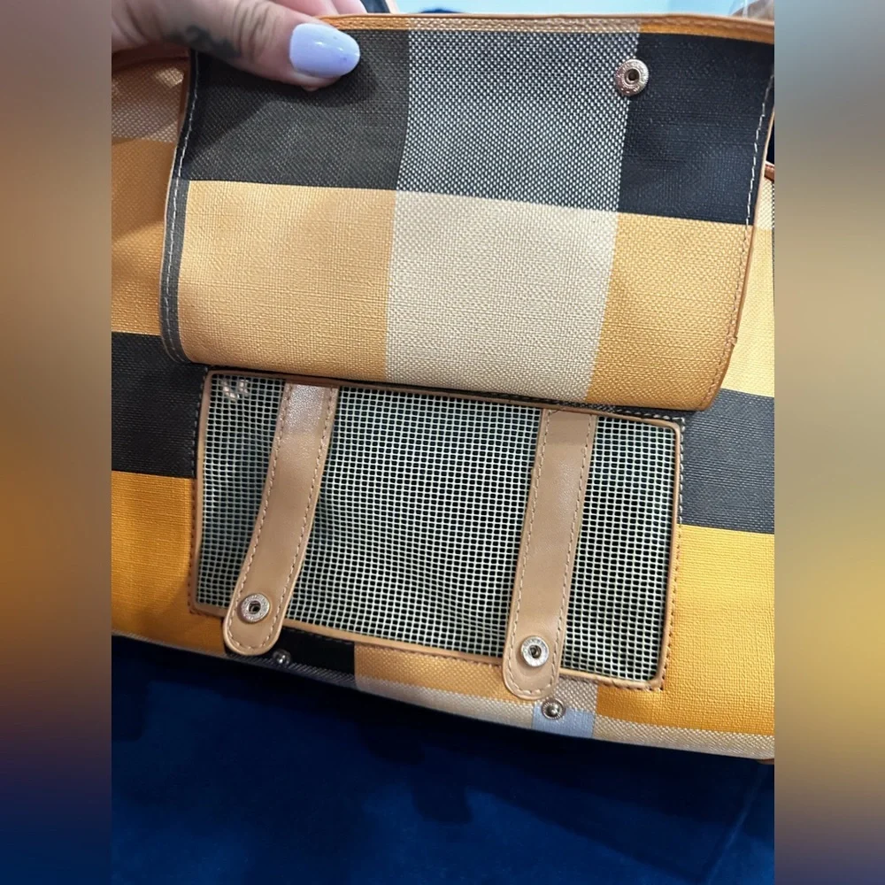 Dog Carrier, Cat Carrier, Pet Carrier, Foldable Premium PU Leather Dog Purse